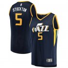 Camiseta David Stockton 5 Utah Jazz Icon Edition Armada Hombre